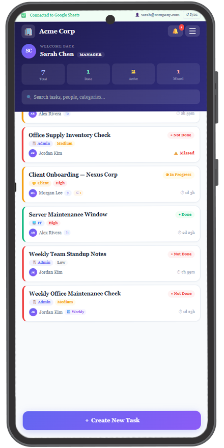 Tasks Therapy app preview